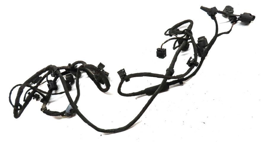 Thumbnail 3: 2014 AUDI Q7 (4L) FRONT PARK ASSIST PDC SENSOR SET4 (WHITE) w/ WIRE HARNESS