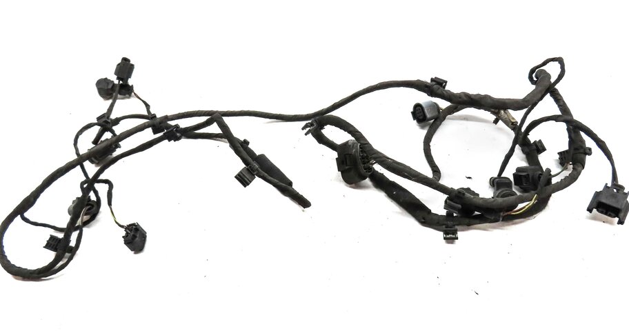 Thumbnail 4: 2014 AUDI Q7 (4L) FRONT PARK ASSIST PDC SENSOR SET4 (WHITE) w/ WIRE HARNESS