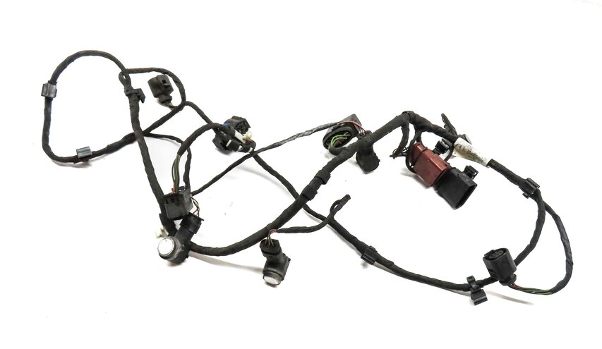 2014 AUDI Q7 (4L) REAR PARK ASSIST PDC SENSOR SET4 (WHITE) w/ WIRING HARNESS