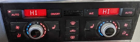 Thumbnail 2: 2013-2015 AUDI Q7 (4L) HEATER AC TEMPERATURE CLIMATE CONTROL PANEL (HEATED SEAT)