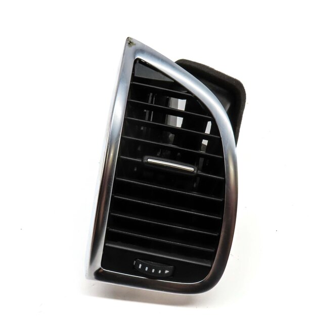 2014 AUDI Q7 (4L) FRONT DASH FAR LEFT OUTER A/C HEATER AIR VENT (BLACK & SILVER)