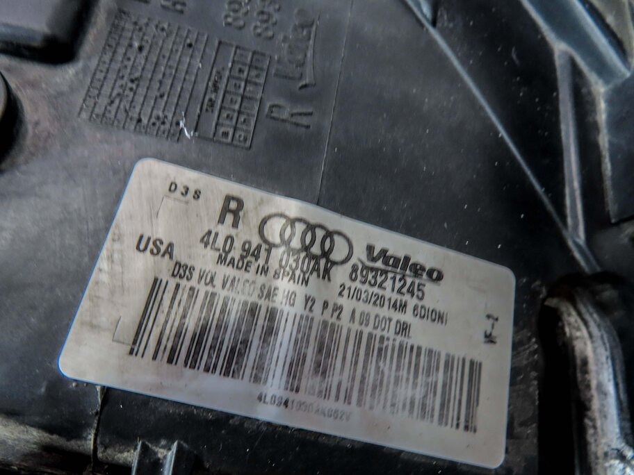 Thumbnail 7: 2010-2015 AUDI Q7 (4L) RIGHT PASSENGER XENON HID HEADLIGHT LIGHT LAMP (NON AFS)