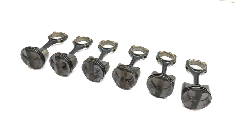 06-11 MB C230 C280 C300 SLK280 SLK300 (W204) 3.0L PISTON w/ CONNECTING ROD SET 6
