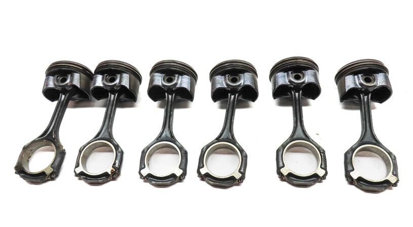 Thumbnail 4: 06-11 MB C230 C280 C300 SLK280 SLK300 (W204) 3.0L PISTON w/ CONNECTING ROD SET 6