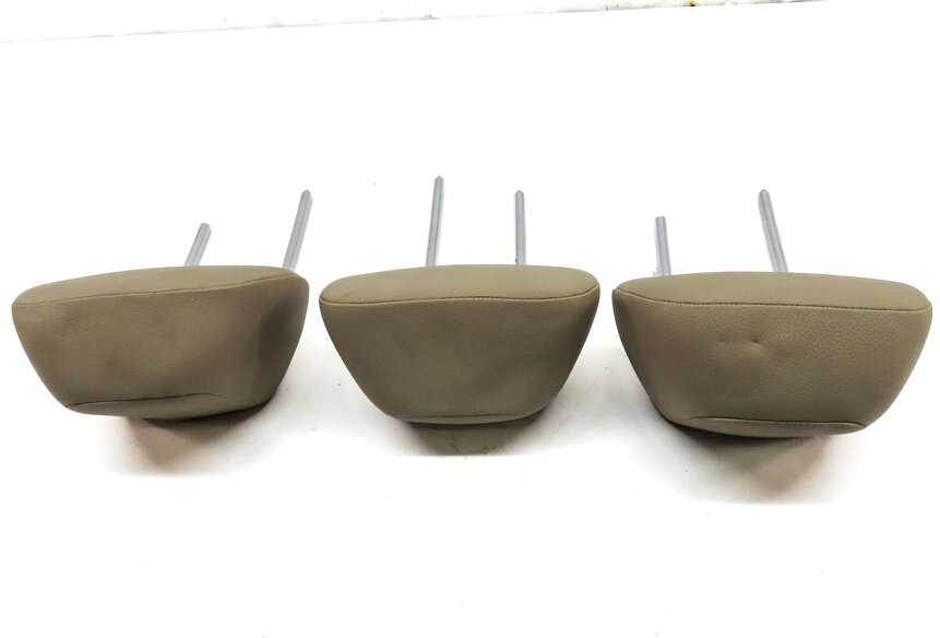 Thumbnail 4: 11-14 MERCEDES C-CLASS W204 REAR LEFT RIGHT & CENTER SEAT HEADREST SET 3 (BEIGE)