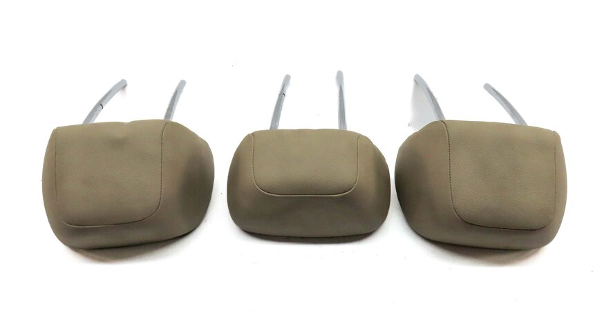 Thumbnail 5: 11-14 MERCEDES C-CLASS W204 REAR LEFT RIGHT & CENTER SEAT HEADREST SET 3 (BEIGE)