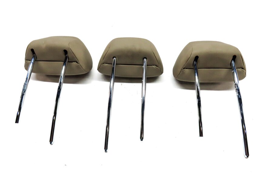 Thumbnail 6: 11-14 MERCEDES C-CLASS W204 REAR LEFT RIGHT & CENTER SEAT HEADREST SET 3 (BEIGE)