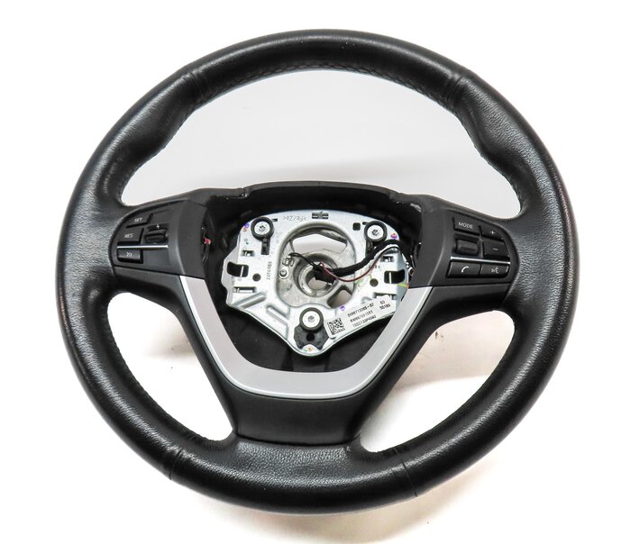 Thumbnail 2: 2011-2018 BMW X3 X4 (F25 F26) 3 SPOKE STEERING WHEEL w/ SWITCHES & TRIM (BLACK)