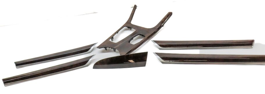 Thumbnail 2: 2017 BMW X3 (F25) DOOR DASH CONSOLE FRONT REAR FINELINE WALNUT WOOD TRIM SET 6