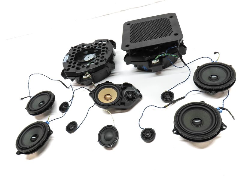 Thumbnail 2: 2017 BMW X3 (F25) WOOFER MIDRANGE TWEETER FRONT REAR LEFT RIGHT SPEAKER SET 12