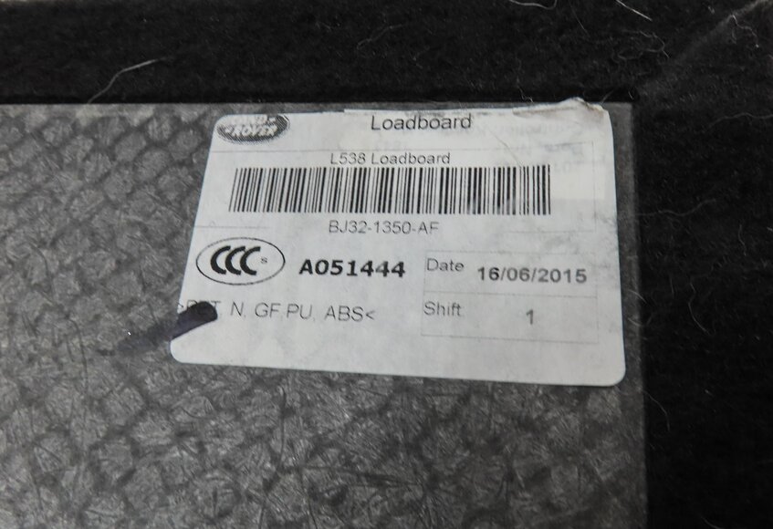 Thumbnail 6: 2015 LAND RANGE ROVER EVOQUE L538 REAR TRUNK SPARE TIRE FLOOR CARGO CARPET BLACK