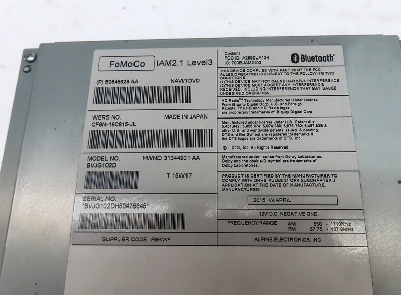 Thumbnail 4: 12-16 RANGE ROVER SPORT EVOQUE LR4 (L320 L405 L494 L538) CD NAV STEREO RECEIVER