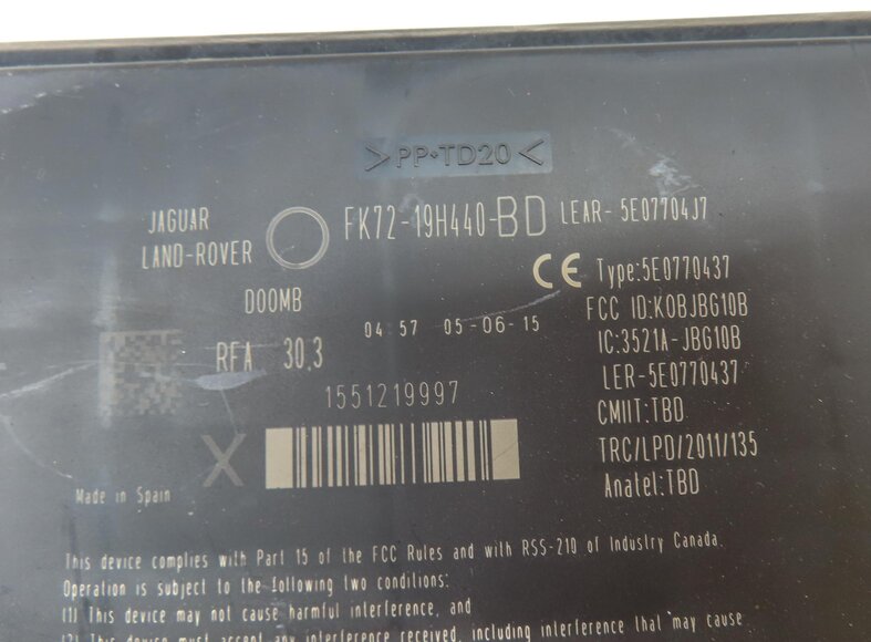 Thumbnail 14: 2014-2015 RANGE ROVER EVOQUE (L538) 2.0L TURBO ENGINE IMMOBILIZER MODULE KEY SET