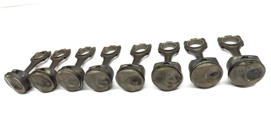 Thumbnail 3: 08-12 PORSCHE CAYENNE PANAMERA (958 970) 3.6L M46 / 4.8L M48 ENGINE PISTON SET 8