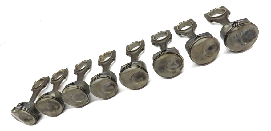 Thumbnail 4: 08-12 PORSCHE CAYENNE PANAMERA (958 970) 3.6L M46 / 4.8L M48 ENGINE PISTON SET 8