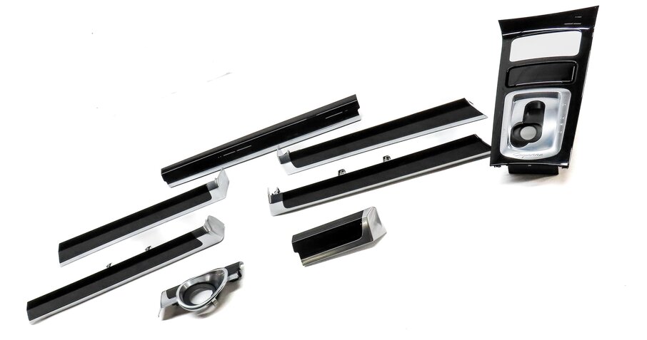 Thumbnail 3: 2011 PORSCHE CAYENNE (958) FRONT REAR DOOR DASH CONSOLE PIANO BLACK TRIM SET 8