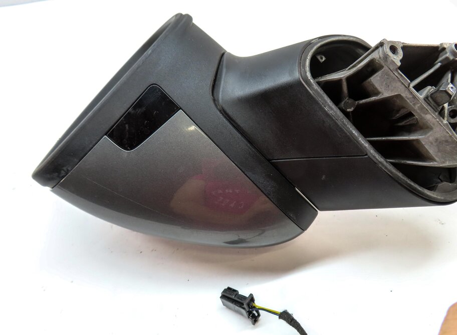 Thumbnail 8: 11-14 PORSCHE CAYENNE (958) RIGHT P-FOLD AUTODIM BLIND SPOT MIRROR (METEOR GREY)