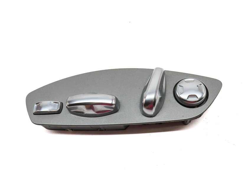 Thumbnail 2: 2011 PORSCHE CAYENNE 958 FRONT LEFT DRIVER SEAT ADJUST SWITCH w/ LUMBAR (SILVER)