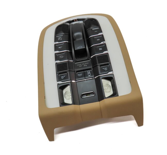 Thumbnail 3: 2011 PORSCHE CAYENNE (958) FRONT ROOF CENTER PRIMARY DOME LIGHT (LUXOR BEIGE)