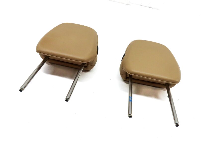 2011 PORSCHE CAYENNE (958) FRONT LEFT & RIGHT SEAT HEADREST SET 2 (LUXOR BEIGE)
