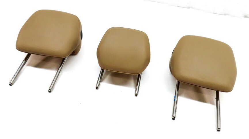 11-18 PORSCHE CAYENNE (958) REAR LEFT RIGHT & CENTER SEAT HEADREST SET3 (BEIGE)