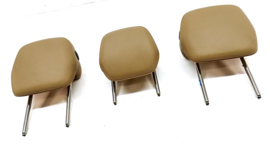 Thumbnail 3: 11-18 PORSCHE CAYENNE (958) REAR LEFT RIGHT & CENTER SEAT HEADREST SET3 (BEIGE)