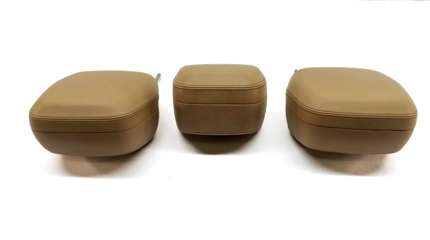Thumbnail 4: 11-18 PORSCHE CAYENNE (958) REAR LEFT RIGHT & CENTER SEAT HEADREST SET3 (BEIGE)