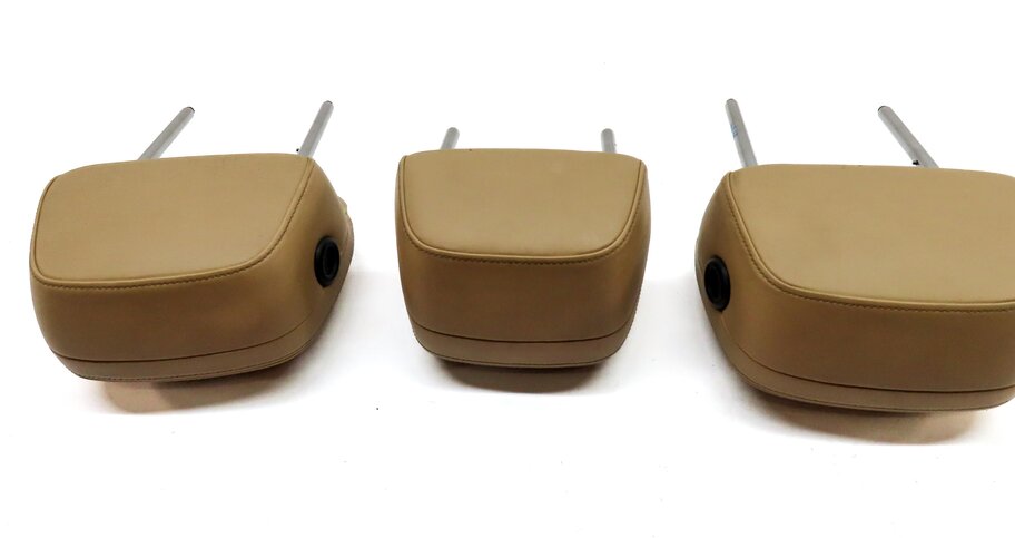 Thumbnail 5: 11-18 PORSCHE CAYENNE (958) REAR LEFT RIGHT & CENTER SEAT HEADREST SET3 (BEIGE)