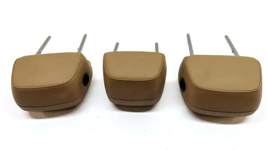Thumbnail 6: 11-18 PORSCHE CAYENNE (958) REAR LEFT RIGHT & CENTER SEAT HEADREST SET3 (BEIGE)