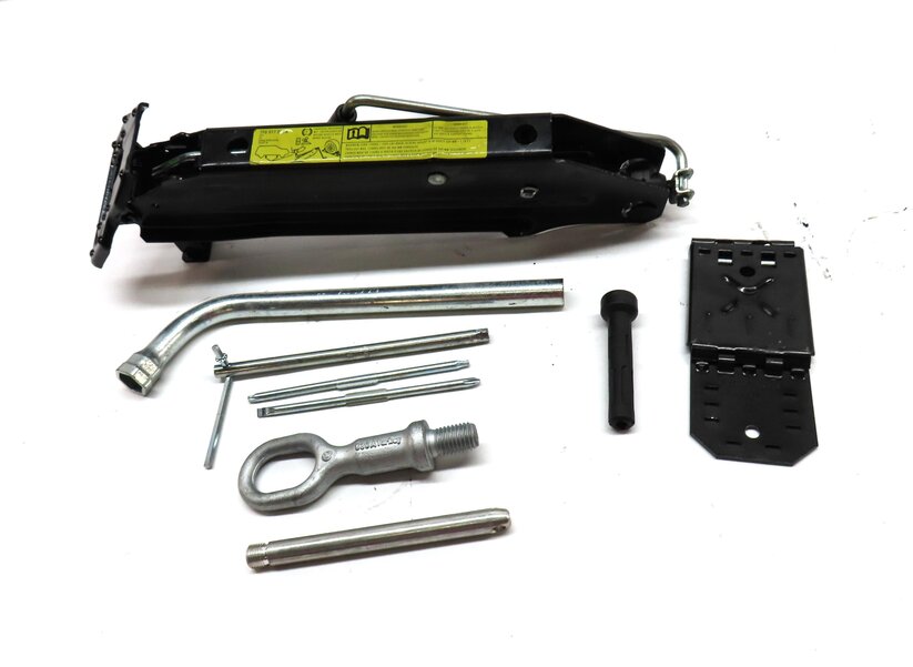 Thumbnail 2: PORSCHE 11-18 CAYENNE 958 15-23 MACAN 95B SPARE TIRE JACK & LUG WRENCH TOOL KIT