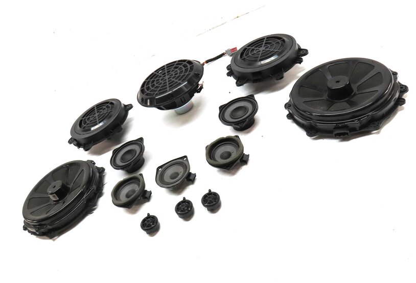 Thumbnail 3: 2011 PORSCHE CAYENNE (958) WOOFER MIDRANGE TWEETER FRONT REAR BOSE SPEAKER SET13