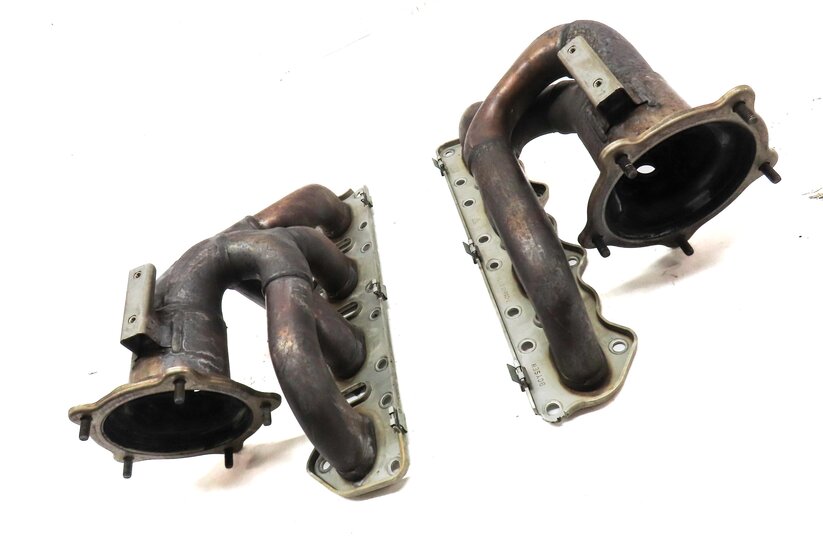 Thumbnail 3: 2008-2014 PORSCHE CAYENNE (958) 4.8L V8 *NON TURBO* ENGINE EXHAUST MANIFOLD SET