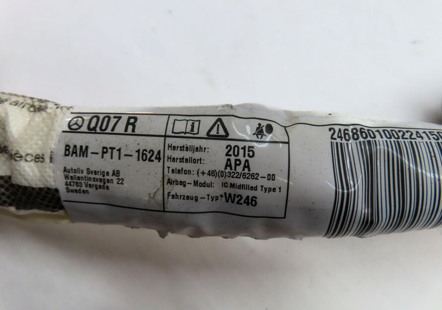 Thumbnail 6: 13-17 MERCEDES B ELECTRIC (W242) FRONT RIGHT PASSENGER ROOF SIDE CURTAIN AIRBAG