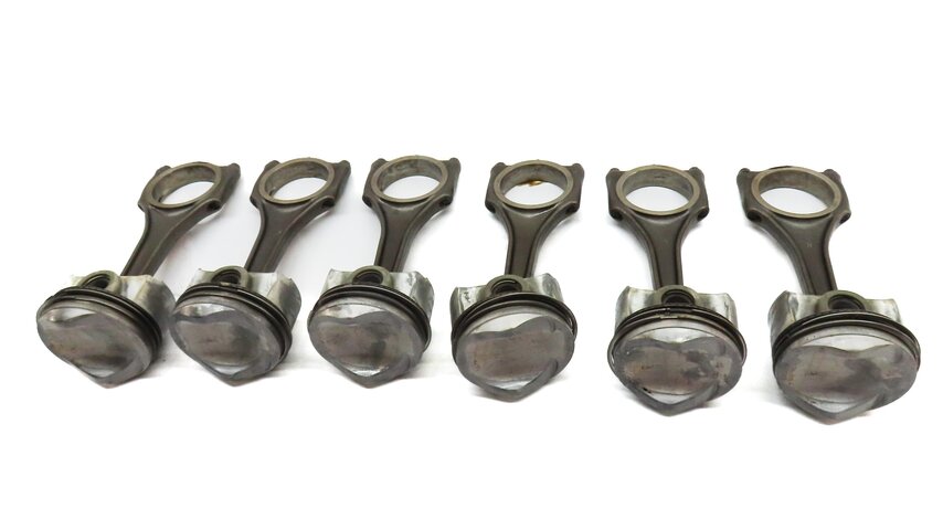 Thumbnail 2: 09-17 AUDI A6 A7 Q5 Q7 S4 S5 TOUAREG 3.0L SUPERCHARGED ENGINE PISTON & ROD SET 6