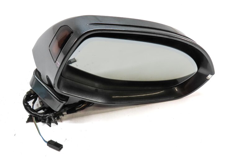 Thumbnail 2: 12-17 AUDI A7 (C7 4G8) RIGHT P-FOLD BLIND SPOT MEMORY DOOR MIRROR (GRAY)