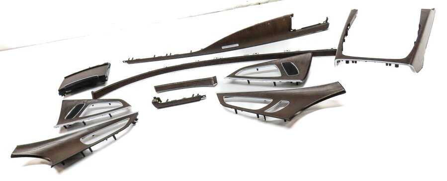 Thumbnail 2: 2015 AUDI A7 (C7 4G8) FRONT REAR DOOR DASH CONSOLE DECORATIVE WOOD TRIM SET 10