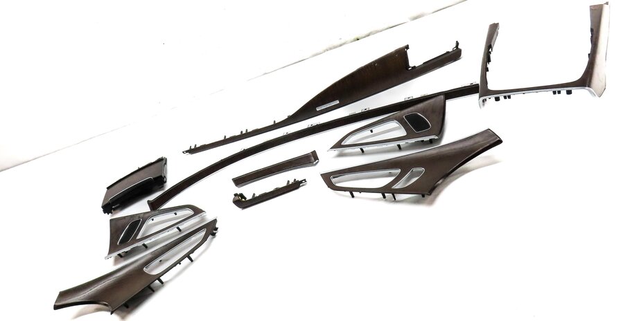 Thumbnail 3: 2015 AUDI A7 (C7 4G8) FRONT REAR DOOR DASH CONSOLE DECORATIVE WOOD TRIM SET 10