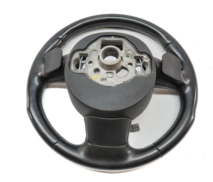 Thumbnail 5: 13-15 AUDI A7 S7 (C7) 3 SPOKE SPORT STEERING WHEEL w/ SWITCHES & SHIFT PADDLES