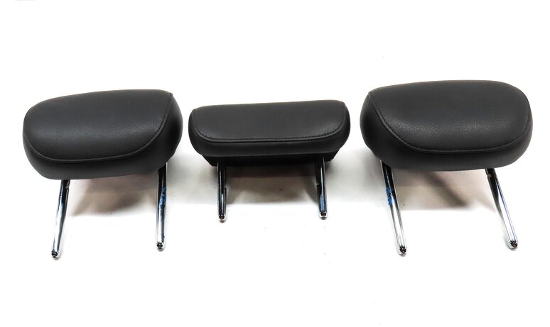 Thumbnail 2: 12-18 AUDI A6 A7 S6 S7 RS7 C7 4G8 REAR LEFT RIGHT CENTER SEAT HEADREST SET BLACK