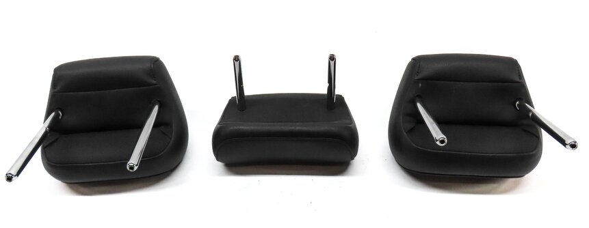 Thumbnail 6: 12-18 AUDI A6 A7 S6 S7 RS7 C7 4G8 REAR LEFT RIGHT CENTER SEAT HEADREST SET BLACK