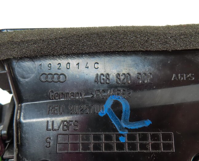 Thumbnail 6: 2015 AUDI A7 (C7 4G8) FRONT DASH FAR RIGHT HVAC A/C HEATER AIR VENT BLACK SILVER