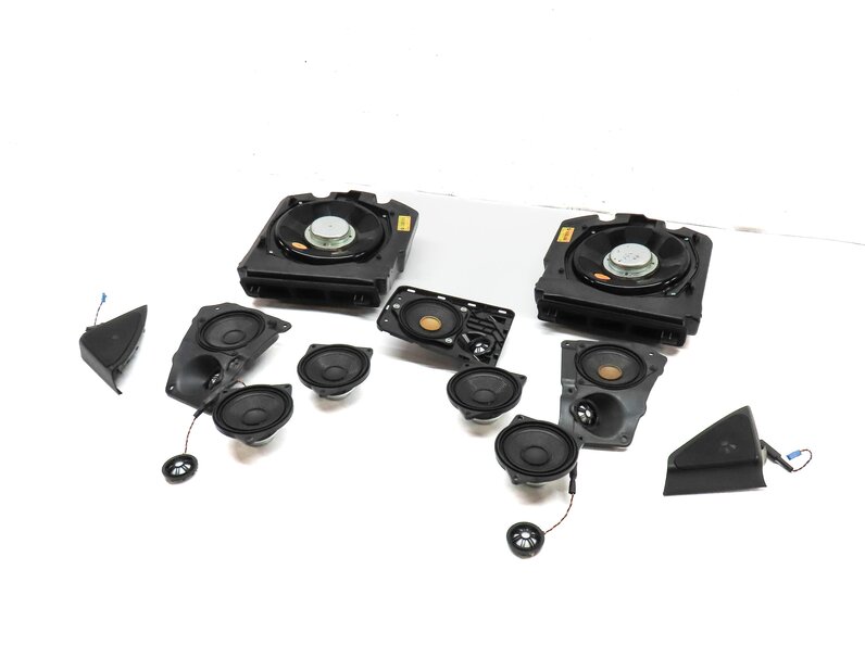 Thumbnail 1: 2012 BMW 750i (F01) FRONT REAR LEFT RIGHT WOOFER MIDRANGE TWEETER SPEAKER SET 13