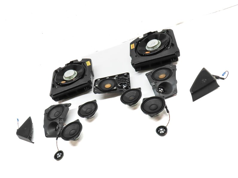 Thumbnail 3: 2012 BMW 750i (F01) FRONT REAR LEFT RIGHT WOOFER MIDRANGE TWEETER SPEAKER SET 13