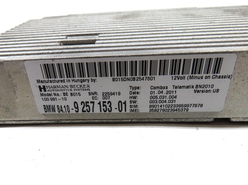 Thumbnail 4: 11-16 BMW 3 / 7 / X3 (F01 F25 F30) BLUETOOTH TELEMATICS COMBOX CONTROL MODULE