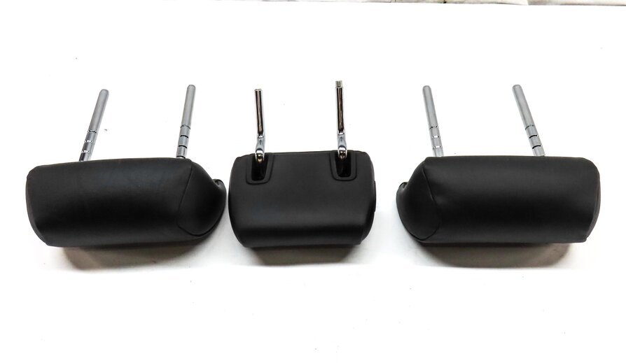 Thumbnail 5: 09-15 BMW 7 SERIES F01 REAR LEFT RIGHT & CENTER SEAT HEADREST SET3 (BLACK NAPPA)