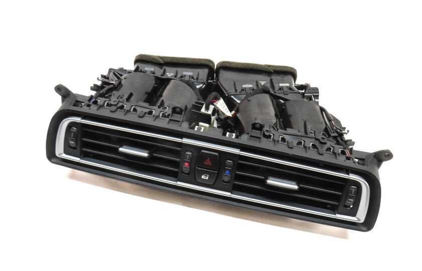 2012 BMW 750i (F01) FRONT CENTER DASH HVAC A/C HEATER AIR VENT (BLACK & SILVER)