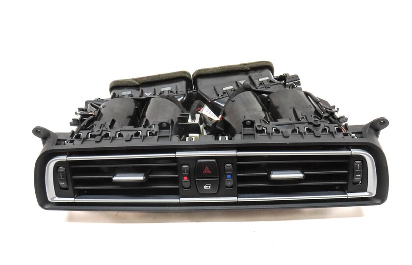 Thumbnail 2: 2012 BMW 750i (F01) FRONT CENTER DASH HVAC A/C HEATER AIR VENT (BLACK & SILVER)
