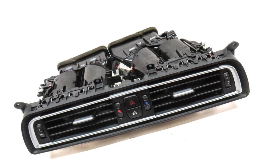 Thumbnail 3: 2012 BMW 750i (F01) FRONT CENTER DASH HVAC A/C HEATER AIR VENT (BLACK & SILVER)