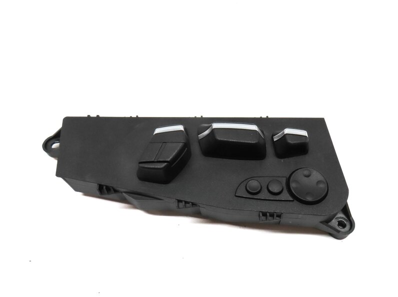 Thumbnail 2: 2012 BMW 750i (F01) FRONT LEFT DRIVER SEAT ADJUST SWITCH & LUMBAR BLACK & SILVER