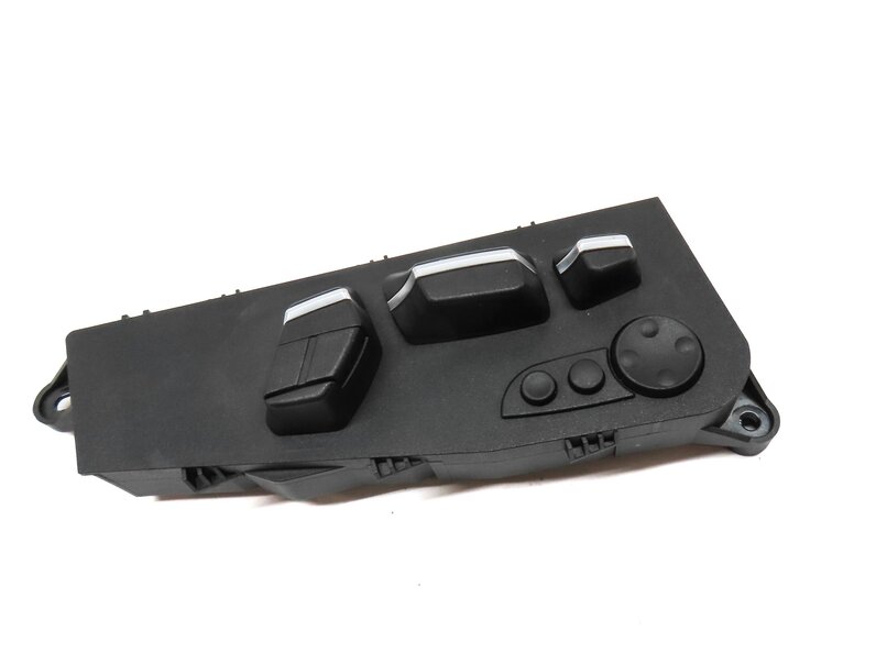 Thumbnail 3: 2012 BMW 750i (F01) FRONT LEFT DRIVER SEAT ADJUST SWITCH & LUMBAR BLACK & SILVER